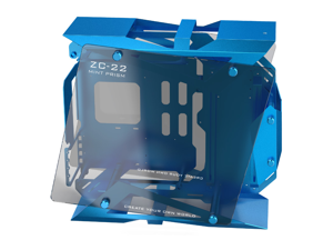 Zeaginal ZC-22 Mint Prism Tempered Glass Computer Case Support 360mm Radiator Support M-ATX Motherboard USB3.0 -Blue