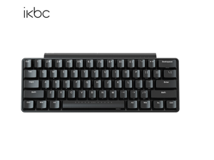 iKBC Typeman W200 Mini 2.4Ghz Wireless 61 keys PBT Keycaps Mechanical Gaming Keybaord-Cherry MX Blue (Black)