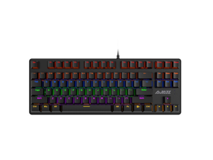 Ajazz AK40 N-key Rollover Ergonomic Design  Mechanical Gaming Keyboard With RGB Backlit, 87 Keys USB2.0 Wired Gaming Keyboard- Blue Switch (Black)