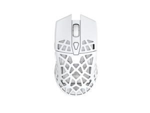 Ajazz AJ339 Pro Lightweight Honeycomb Ergonomic Design 2.4Ghz Wireless/ Type-c Wired Dual-Model Connection 16000DPI 7 Programmable Buttons Rechargeable Mechanical Gaming Mice-White