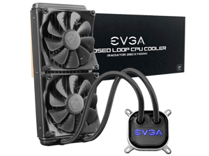 EVGA CLC 280mm, All-In-1 RGB LED CPU Liquid Cooler, 2x FX14 140mm PWM Fans, Intel, AMD , 400-HY-CL28-V1