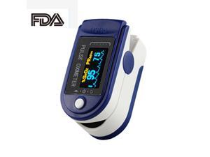 Pulse Oximeter Fingertip Blood Oxygen Monitor with LED HD Display - Dark Blue