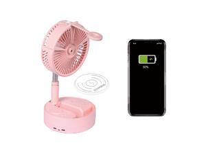 New model with wireless charging function Mini Fold Humidification Fans Electric Portable Hold Small Fans Originality Small Household Electrical Appliances Desktop pink New model with wireless charging function Mini Fold Humidification Fans Electric Portable Hold Small Fans Originality Small Household Electrical Appliances Desktop pink