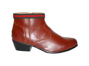 KRAZY SHOE ARTISTS Men's Colors Leather Lined 2 Inch Brown Cuban Heel KRAZY SHOE ARTISTS Men's Colors Leather Lined 2 Inch Brown Cuban Heel