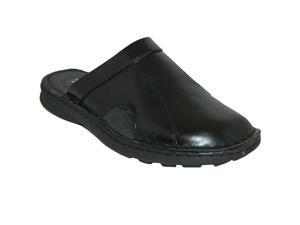 KRAZY SHOE ARTIST Closed Toe Open Back Men's Black Sandal KRAZY SHOE ARTIST Closed Toe Open Back Men's Black Sandal
