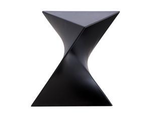 LeisureMod Randolph Modern Triangle Accent End Side Table in Black