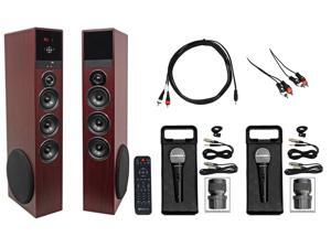 Rockville All-in-one Bluetooth Home Theater/Karaoke Machine System w/(2) Mics Rockville All-in-one Bluetooth Home Theater/Karaoke Machine System w/(2) Mics