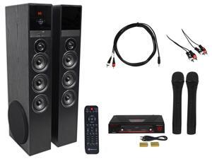 Rockville Bluetooth Home Theater/Karaoke Machine System w/(2) Wireless Mics+Subs Rockville Bluetooth Home Theater/Karaoke Machine System w/(2) Wireless Mics+Subs