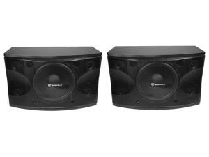 Pair Rockville KPS12 12" 3-Way 1600 Watt Karaoke Speakers+Wall Brackets / MDF! Pair Rockville KPS12 12" 3-Way 1600 Watt Karaoke Speakers+Wall Brackets / MDF!