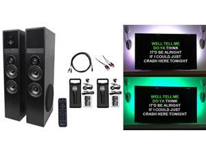 Rockville Bluetooth Home Theater/Karaoke Machine System W/LED'S+Subwoofers+Mics Rockville Bluetooth Home Theater/Karaoke Machine System W/LED'S+Subwoofers+Mics