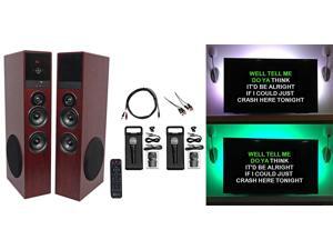 Rockville Bluetooth Home Theater/Karaoke Machine System W/LED'S+Subs+(2) Mics Rockville Bluetooth Home Theater/Karaoke Machine System W/LED'S+Subs+(2) Mics