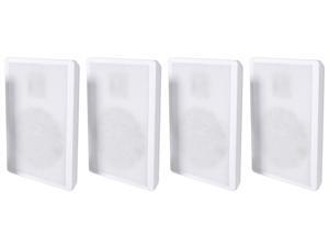 4 Rockville RockSlim White Home Theater 5.25" 240w Easy Wall Mount Slim Speakers 4 Rockville RockSlim White Home Theater 5.25" 240w Easy Wall Mount Slim Speakers