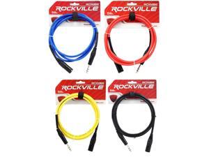 2 Rockville RCXFM6P-O Orange 6/' Female to Male REAN XLR Mic Cable 100/% Copper