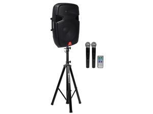 Rockville RAM15BT 15" Rechargable Powered 800W PA Speaker+2 Mics+Bluetooth+Stand Rockville RAM15BT 15" Rechargable Powered 800W PA Speaker+2 Mics+Bluetooth+Stand