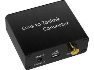 XtremPro Coaxial To Toslink Digital Audio Converter, Support PCM & Bitstream signals, for Home theater, Computer Musical - Black (65039) XtremPro Coaxial To Toslink Digital Audio Converter, Support PCM & Bitstream signals, for Home theater, Computer Musical - Black (65039)