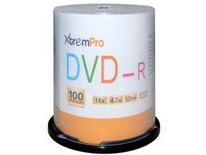 XtremPro DVD-R 16X 4.7GB 120Min DVD 100 Pack Blank Discs in Spindle - 11033