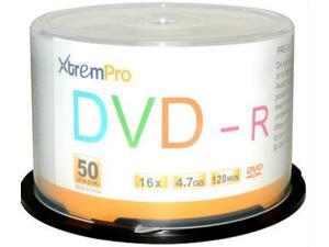 XtremPro DVD-R 16X 4.7GB 120Min DVD 50 Pack Blank Discs in Spindle - 11032 XtremPro DVD-R 16X 4.7GB 120Min DVD 50 Pack Blank Discs in Spindle - 11032