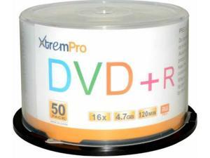 XtremPro DVD+R 16X 4.7GB 120Min Recordable DVD 50 Pack Blank Discs in Spindle - 11026 XtremPro DVD+R 16X 4.7GB 120Min Recordable DVD 50 Pack Blank Discs in Spindle - 11026