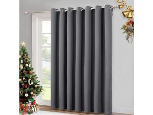 Wide Thermal Blackout Patio door Curtain Panel Sliding door insulated curtainsExtra Wide curtains100W by 84L Inche Grey one panel Wide Thermal Blackout Patio door Curtain Panel Sliding door insulated curtainsExtra Wide curtains100W by 84L Inche Grey one panel