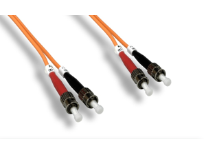 AYA 1M OM2 ST/ST 50/125 Multi-Mode Duplex Fiber Patch Cable (1 Meter)