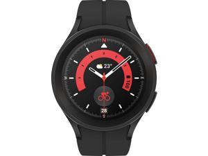 Samsung Galaxy Watch 5 Pro, 1.4" Super AMOLED Display, 16GB + 1.5GB RAM, 45mm, Body, Health, Fitness & Sleep Tracker, Sapphire Crystal Glass, GPS Route Tracking, Titanium Frame - Black Titanium