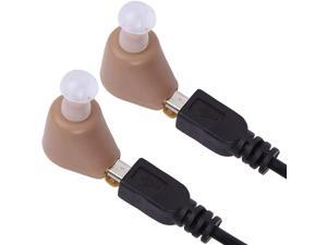 Digital Hearing Amplifiers - (Set of 2) Mini ITE in-The-Ear Rechargeable Personal Sound Amplifier - High Quality and So Small It's Barely Visible