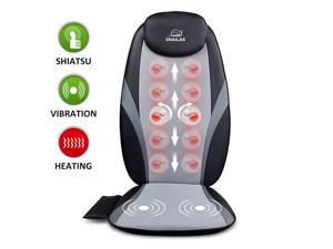 [Snailax Official Shop ] Shiatsu Massage Cushion with Heat Massage Chair Pad Kneading Back Massager for Home Office Car Seat use SL-256