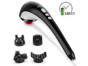 Snailax Cordless Handheld Back Massager, Rechargeable, Percussion w/ Heat
