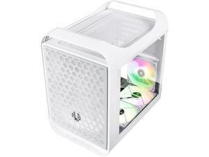 BitFenix Prodigy M 2022 mATX/Mini-ITX Gaming PC Case, 3 ARGB Fans Included, RTX 3090 or RX 6900 XT Ready, Vertical GPU and Water Cooling Mounting, Tempered Glass, USB 3.2 Type-C Port, White