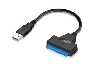 USB 3.0 SATA III Hard Drive Adapter Cable for 2.5 inch SSD & HDD Support UASP,External Converter for SSD/HDD Data Transfer-20cm