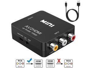 RCA to HDMI, AV to HDMI Converter,Aigrous 1080P Mini RCA Composite CVBS Video Audio Converter Adapter Supporting PAL/NTSC for TV/PC/ PS3/ STB/Xbox VHS/VCR/Blue-Ray DVD Players