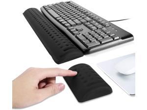 Aigrous Memory Foam Keyboard Wrist Rest Pad with Anti-Slip Base, Cushion Support and Ergonomic Design, Pain Relief for Office, Gaming, Computer, Laptop Typing