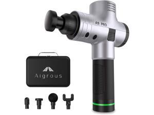Aigrous A9 Massage Gun Deep Tissue Percussion Muscle Massager for Pain Relief, Handheld Electric Body Massager Sports Drill Portable Super Quiet Brushless Motor(Silver) Aigrous A9 Massage Gun Deep Tissue Percussion Muscle Massager for Pain Relief, Handheld Electric Body Massager Sports Drill Portable Super Quiet Brushless Motor(Silver)