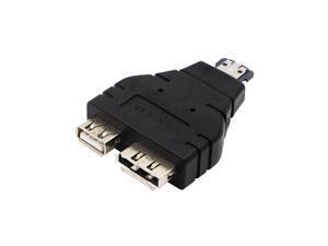 Combo eSATAp Power Over eSATA USB 2.0 To eSATA & USB Splitter Adapter Converter Connector Black Combo eSATAp Power Over eSATA USB 2.0 To eSATA & USB Splitter Adapter Converter Connector Black