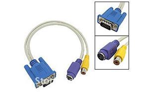 New VGA D-SUB TO TV RCA S Video Converter Adapter Cable PC #DY118 New VGA D-SUB TO TV RCA S Video Converter Adapter Cable PC #DY118