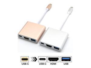 4K HD Type-C to HDMI+USB 3.0+Type-C(PD) With Charging Port Adapter UBS 3.1 Cable Adapter Hub 4K HD Type-C to HDMI+USB 3.0+Type-C(PD) With Charging Port Adapter UBS 3.1 Cable Adapter Hub