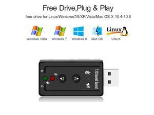 USB external 3D SOUND CARD 7.1 Adapter For Windows MAC OS,USB TO 3.5MM JACK Adapter
