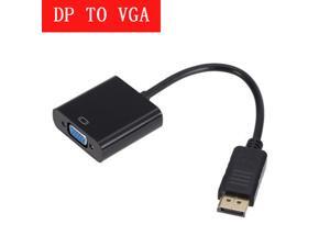 Black 1080P 20 Pin DisplayPort Male DP To VGA 15pin Female Adapter Cable Converter for Macbook, ThinkPad, PC, Laptop, Digital Monitor, Projector, Computers Black 1080P 20 Pin DisplayPort Male DP To VGA 15pin Female Adapter Cable Converter for Macbook, ThinkPad, PC, Laptop, Digital Monitor, Projector, Computers