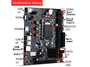 (4 X SATA)H61 LGA1155 DDR3 16GB Dual Channel Desktop Computer Motherboard 1600/1333 6 X USB 190mm*170MM