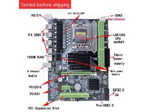 USB2.0 X58 Pro LGA1366 DDR3 ECC Memory Motherboard Desktop computer motherboard 1366 motherboard Gigabit Ethernet support ATI 130W USB2.0 X58 Pro LGA1366 DDR3 ECC Memory Motherboard Desktop computer motherboard 1366 motherboard Gigabit Ethernet support ATI 130W