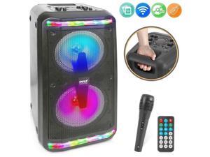 Portable Bluetooth PA Speaker System - 600W Rechargeable Outdoor Bluetooth Speaker Portable PA System w/Recorder, Microphone in, Party Lights, USB SD Card Reader, AUX, Radio, Remote - Pyle PPHP288B Portable Bluetooth PA Speaker System - 600W Rechargeable Outdoor Bluetooth Speaker Portable PA System w/Recorder, Microphone in, Party Lights, USB SD Card Reader, AUX, Radio, Remote - Pyle PPHP288B