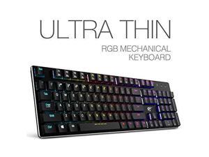 Mechanical Keyboard HAVIT RGB Backlit Wired Gaming Keyboard Extra-Thin & Light, Kailh Latest Low Profile Blue Switches, 104 Keys N-key Rollover HV-KB395L (Black) Mechanical Keyboard HAVIT RGB Backlit Wired Gaming Keyboard Extra-Thin & Light, Kailh Latest Low Profile Blue Switches, 104 Keys N-key Rollover HV-KB395L (Black)