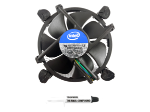Intel Core i3 i5 i7 Socket 1151 1150 1155 1156 4-Pin Connector CPU Cooler With Aluminum Heatsink & 3.5-Inch Fan With TRONWIRE Thermal Paste For Desktop PC Computer
