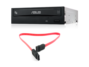 ASUS 24x DVD±RW DL Multi Burner Writer Internal SATA Optical Drive With TRONWIRE SATA Cable For Desktop PC Computer ASUS 24x DVD±RW DL Multi Burner Writer Internal SATA Optical Drive With TRONWIRE SATA Cable For Desktop PC Computer