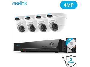 Reolink 8CH 4MP PoE Home Security Camera System, 4x 1440P HD Outdoor PoE Dome IP Cameras D400 and 2TB HDD NVR, 100ft Night Vision Audio, RLK8-420D4-4MP Reolink 8CH 4MP PoE Home Security Camera System, 4x 1440P HD Outdoor PoE Dome IP Cameras D400 and 2TB HDD NVR, 100ft Night Vision Audio, RLK8-420D4-4MP