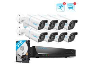 Reolink 16CH 4K Security Camera System, 8pcs 8MP Smart Person/Vehicle Detection Wired Outdoor Audio PoE IP Cameras,16CH 3TB HDD NVR for 24/7 Recording, RLK16-810B8-A Reolink 16CH 4K Security Camera System, 8pcs 8MP Smart Person/Vehicle Detection Wired Outdoor Audio PoE IP Cameras,16CH 3TB HDD NVR for 24/7 Recording, RLK16-810B8-A
