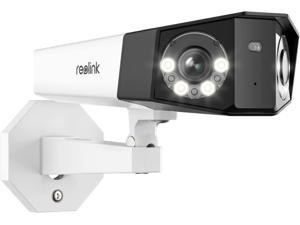 Reolink 4MP PoE Dual Lens Outdoor Security IP Camera, Ultra-Wide Angle Security, Human/Vehicle Detection, Motion Spotlight Color Night Vision, Two Way Talk, Up to 256GB Micro SD Card - Reolink Duo PoE