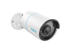 REOLINK Security IP Camera Outdoor, 5MP Home Surveillance Outdoor Indoor PoE Camera, Human/Vehicle Detection, 100Ft IR Night Vision, Work with Smart Home, Up to 256GB Micro SD Card, RLC-410-5MP(AI)