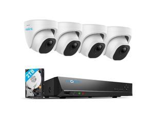 Reolink 24/7 Surveillance System Kit, 8 Channel 2TB NVR, Up to 12TB, Buddled with 4 pcs 4K /8MP Ultra HD RLC-822A, 3X Optical Zoom, Human/Vehicle Detection, IP66 Certified Weatherproof - RLK8-822D4-A