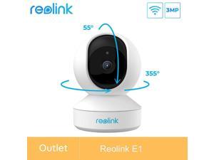 Reolink E1 Wireless Security Camera, 3MP HD Plug-in Indoor WiFi Camera for Home Security/Baby Monitor/ Pets, Micro SD Card Storage, Pan Tilt, Night Vision, Works with Alexa/Google Assistant